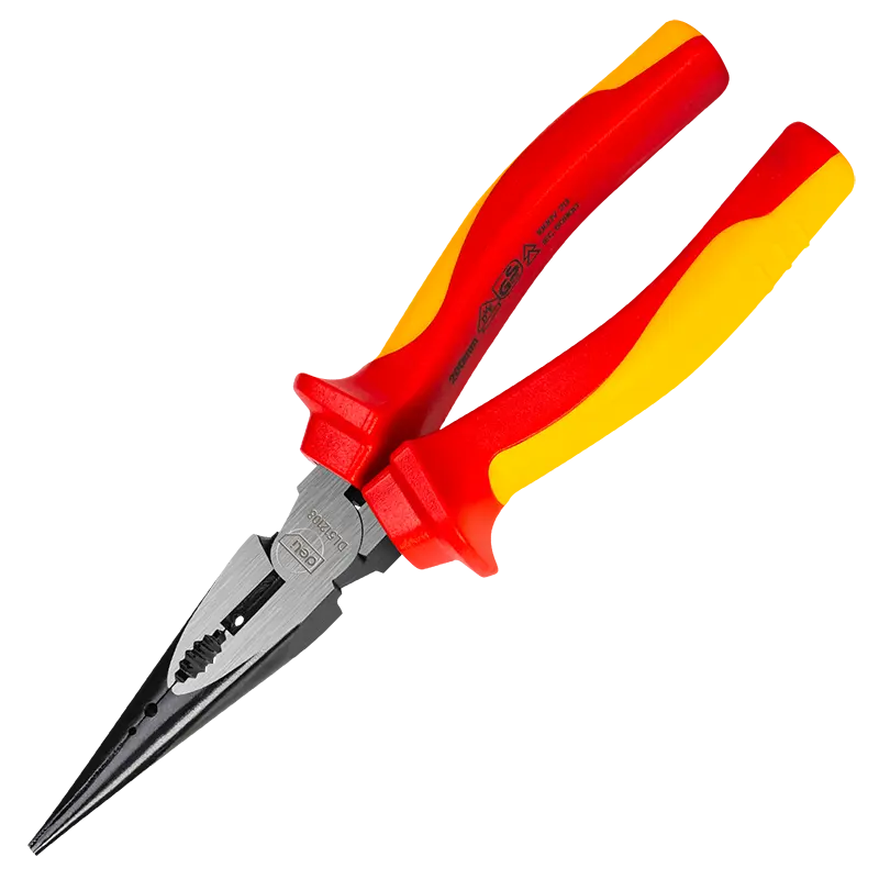 edl512108 insulated labor saving long nose pliers